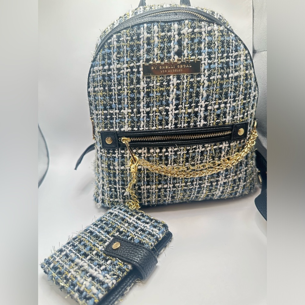 Tweed Backpack and Wallet Set